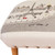 Homeroots Living Room Paris Daylight Skyline Embroidered Ottoman, 38"