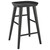 Homeroots Living Room 26" Black Solid Wood Counter Stool, Black