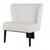 Homeroots Living Room White Faux Leather Wingback Accent Chair, White