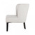 Homeroots Living Room White Faux Leather Wingback Accent Chair, White
