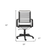 Black and Silver Adjustable Swivel Bungee Rolling Office Chair
