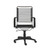 Homeroots Office 43" Chrome and Black Round Bungee High Back Office Chair