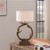 Homeroots Lighting 27" Rustic Faux Antlers Table Lamp, Brown with White Drum Shade