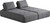 Homeroots Living Room Contempo Gray Fabric Modular Two Piece Sectional Sofa, Gray, Modular