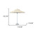 10' Ecru Polyester Round Market Patio Umbrella - 606114663768