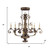 Bronze Eight Light Metal Dimmable Chandelier With Shades