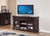 Homeroots Furniture TV Stand, Cherry Finish, 65 x 20 x 34 Inches
