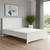 White Solid Wood Queen Bed Frame With Drawers