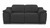 Homeroots 72" Dark Gray Italian Leather Reclining Love Seat With Storage