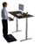 White and Black Bamboo Dual Motor Electric Office Adjustable Computer Desk - 808230003583