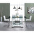 Homeroots Living Room Set of 4 Barstools, White Two-Tone, Silver Tone Metal Base