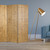 Homeroots Home Decor 1 x 63 x 72 3 Panel Screen, Gold Finish, Wood Material