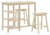 Three Piece Cream Solid Wood Counter Height Bar Table Set