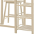 Three Piece Cream Solid Wood Counter Height Bar Table Set
