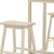 Three Piece Cream Solid Wood Counter Height Bar Table Set