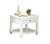 Homeroots Living Room 24" Square End Table with Drawer and Shelf, White Washed