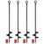 4 Pack Heavy Duty Ground Auger Stakes 
