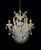 Homeroots Lighting Five Light Glam Gold Faux Crystal Chandelier, Gold Finish
