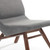 Homeroots 22" Grey and Walnut Solid Color Lounge Chair with Ottoman