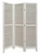 Homeroots Home Decor Wood Shutter 3 Panel Room Divider Screen, White Finish
