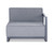 29" X 37" X 41" Gray Acrylic Modular Right Arm Chair - 4512839465333