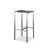 Homeroots Living Room Set of 4 Stainless Steel Square Bar Stool, Brown Woven Seat, Set of 4