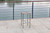 Homeroots Living Room Set of 4 Stainless Steel Square Bar Stool, Brown Woven Seat, Set of 4