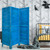Homeroots Home Decor 3 Panel Shutter Screen Room Divider, Light Blue