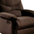Homeroots Furniture 34.65" X 35.04" X 39.76" Chocolate Upholstered Motion Recliner