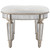 Homeroots Living Room Modern Mirrored Vanity Stool