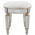 Homeroots Living Room Modern Mirrored Vanity Stool