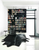 5' X 7' Black Cowhide Area Rug