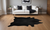 5' X 7' Black Cowhide Area Rug