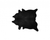 5' X 7' Black Cowhide Area Rug