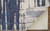 5' X 8' Ivory and Blue Abstract Power Loom Distressed Non Skid Area Rug