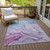 10' X 14' Purple Abstract Washable Indoor Outdoor Area Rug