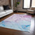 10' X 14' Purple Abstract Washable Indoor Outdoor Area Rug