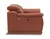 Homeroots Living Room Mod Camel Brown Italian Leather Recliner Chair, Camel Brown, Motorized Recliner