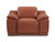 Homeroots Living Room Mod Camel Brown Italian Leather Recliner Chair, Camel Brown, Motorized Recliner