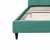 California King Blue Modern Upholstered Square Stitched Platform Bed Solid Wood