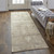 8' Brown and Ivory Abstract Distressed Runner Rug