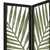 Homeroots Home Decor 3 Panel Room Divider, Green, Tropical Leaf Design