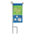 Daisy W Monogram Mini Flag With Stand