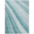 10' X 14' Teal Blue Turquoise And Aqua Striped Washable Indoor Outdoor Area Rug