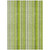 8' X 10' Green Striped Washable Non Skid Indoor Outdoor Area Rug