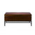 Homeroots Living Room 42" Brown Manufactured Wood and Metal Rectangular Coffee Table, Brown Finish