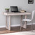 Homeroots Office Brown Faux Marble Writing Desk