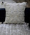 22" X 22" Off White Geometric Zippered Handmade Cotton Blend Throw Pillow With Tassels