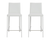 Set of Two 26" White Steel Low Back Counter Height Bar Chairs