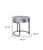Homeroots Living Room 21" Round End Table with Drawer, Aluminum and Manufactured Wood